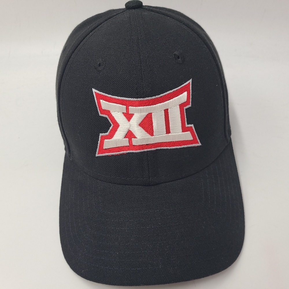 Big 12 Hat Adjustable New Era 9Forty Black Red NCAA Conference XII Polyester Men